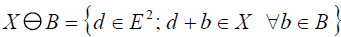 {{:courses:eroze.jpg|X (-) B = {p ∈ E2 : p = x + b ∈ X pro každé b ∈ B